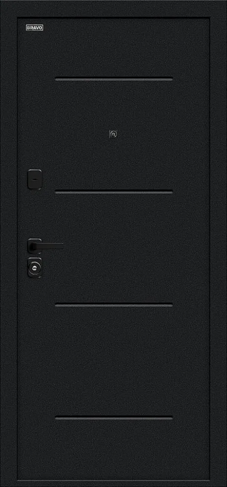 Фото Дверь Граффити-1 Инсайд/SBlack Букле черное/Snow Art BR6224